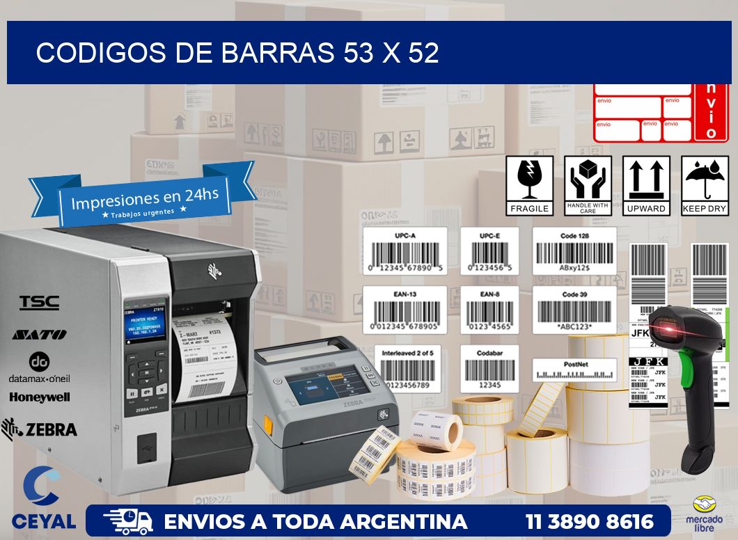 codigos de barras 53 x 52