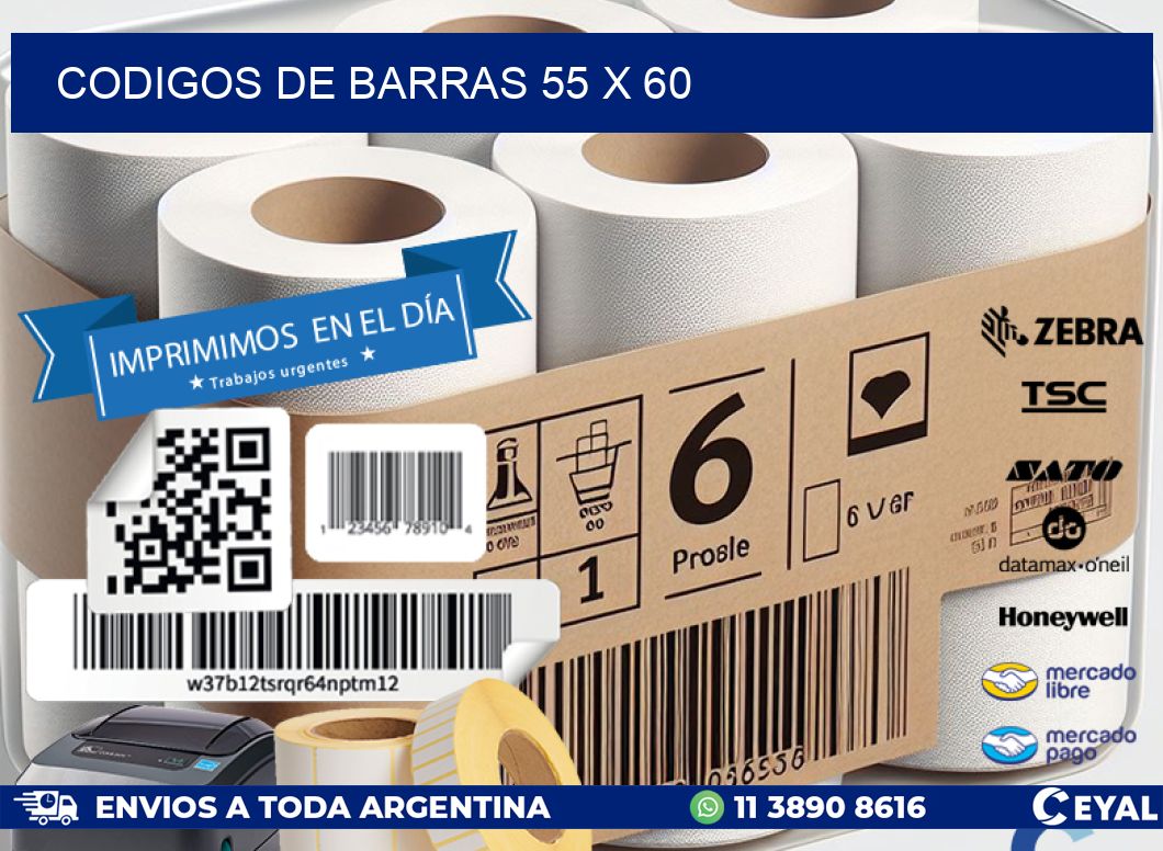 codigos de barras 55 x 60