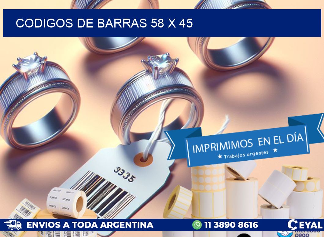 codigos de barras 58 x 45