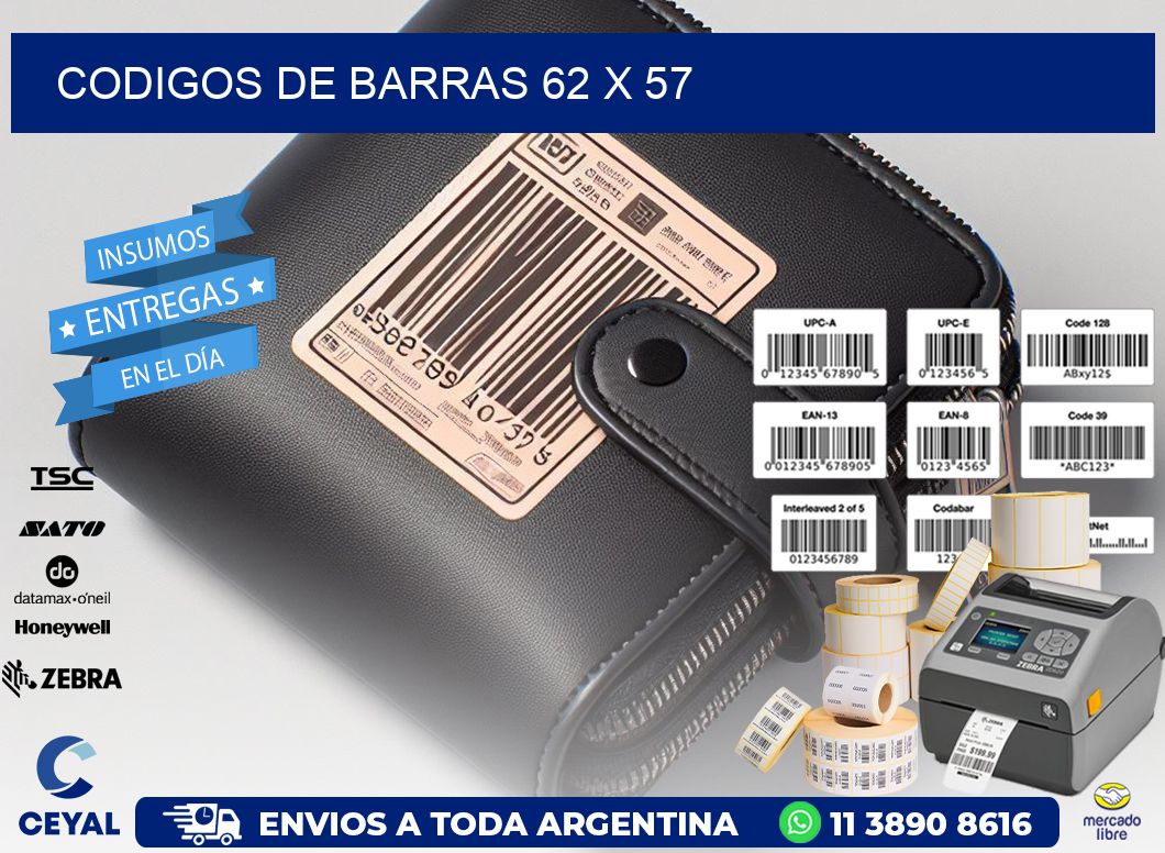 codigos de barras 62 x 57