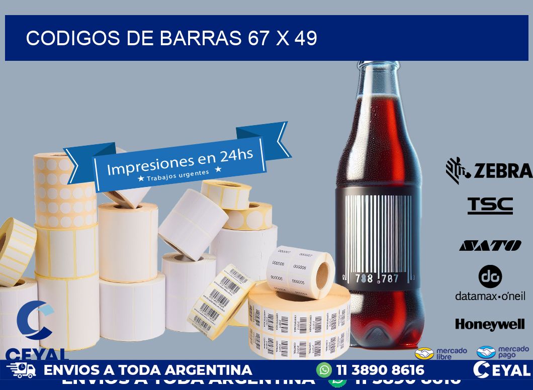 codigos de barras 67 x 49