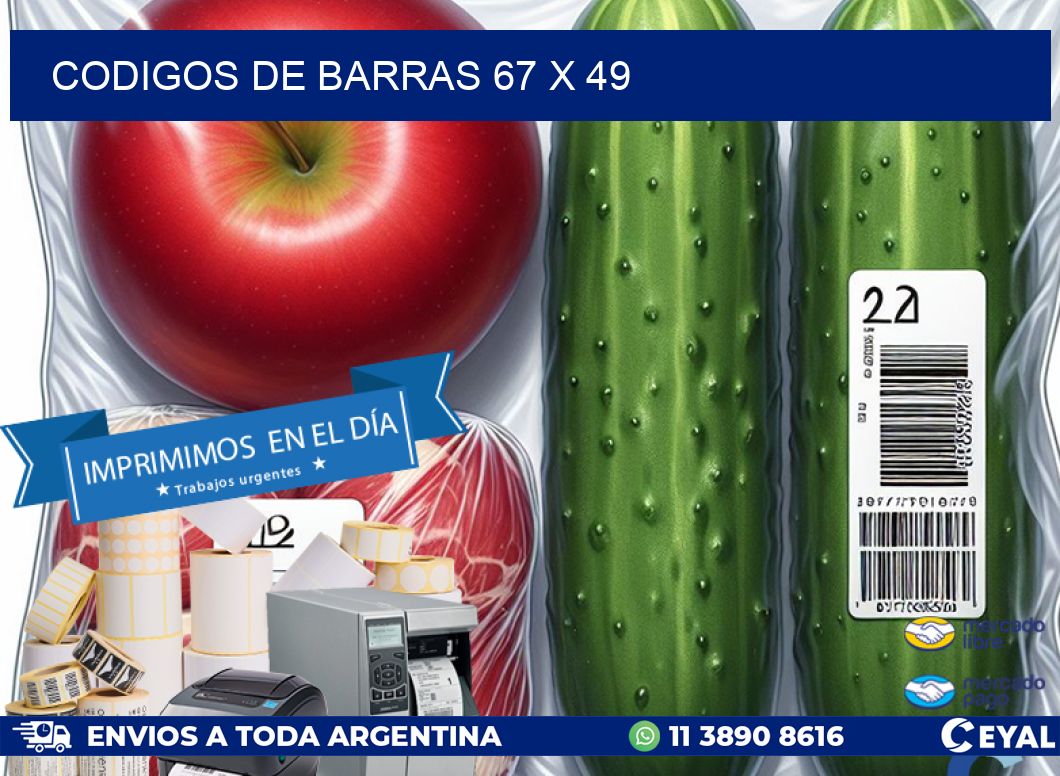 codigos de barras 67 x 49