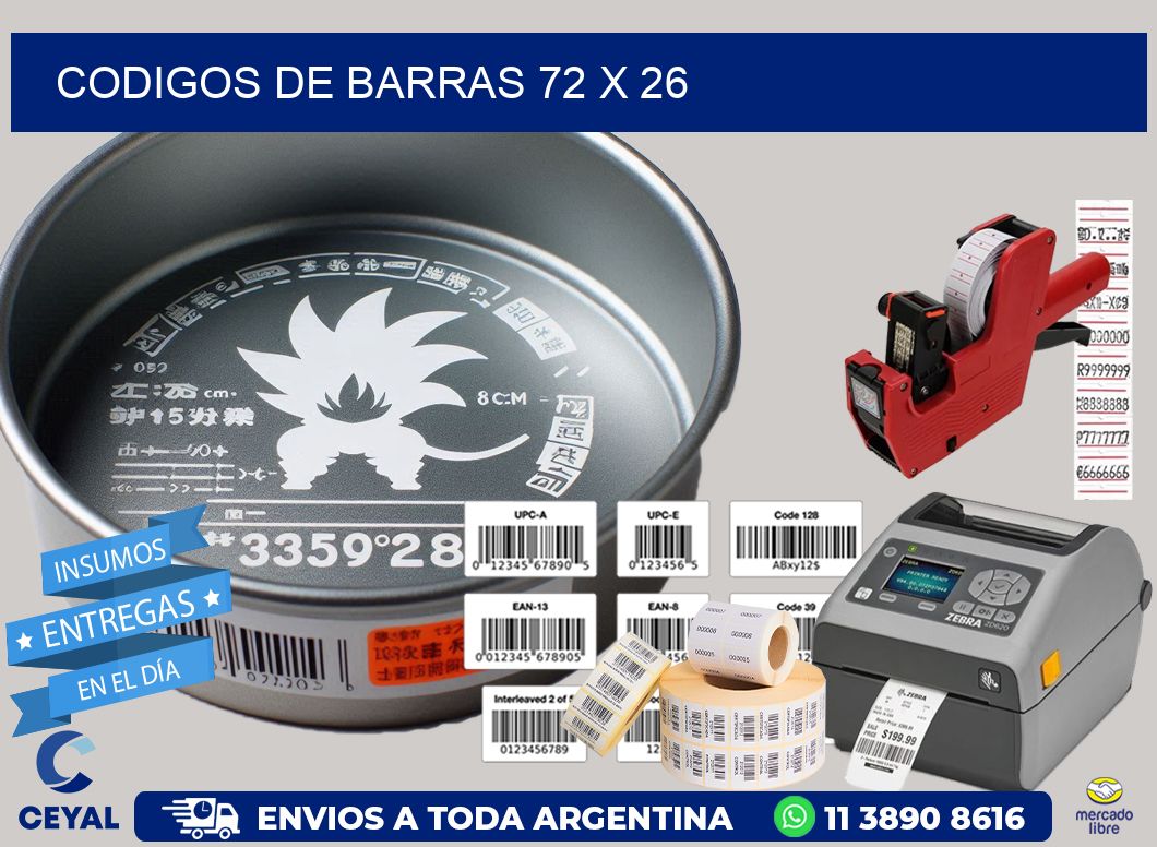 codigos de barras 72 x 26