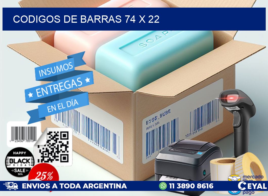codigos de barras 74 x 22