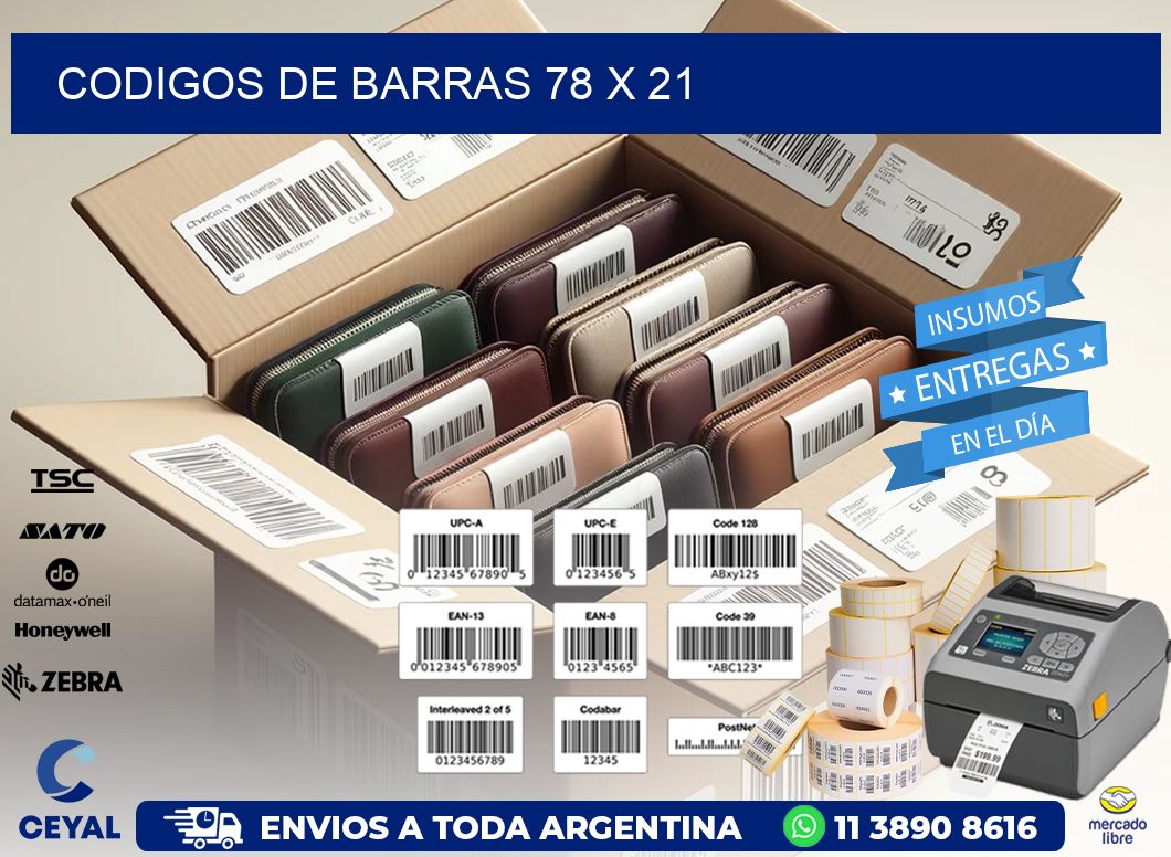 codigos de barras 78 x 21