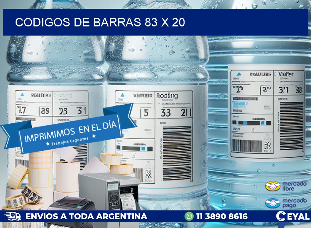 codigos de barras 83 x 20