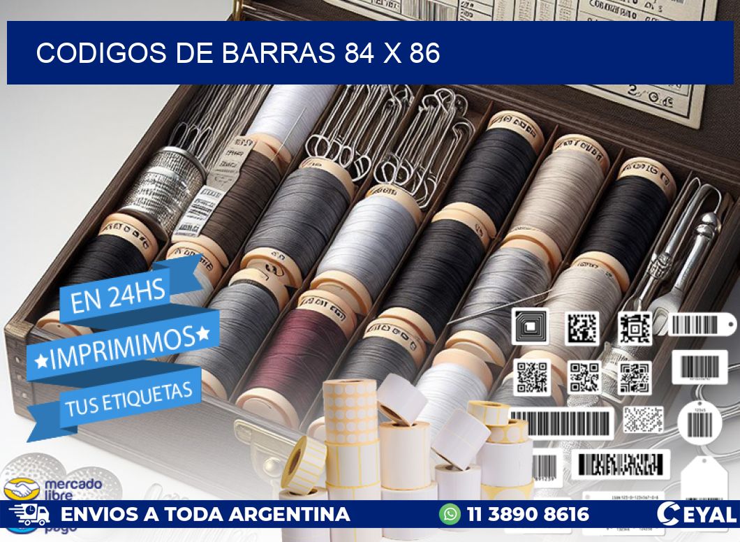 codigos de barras 84 x 86