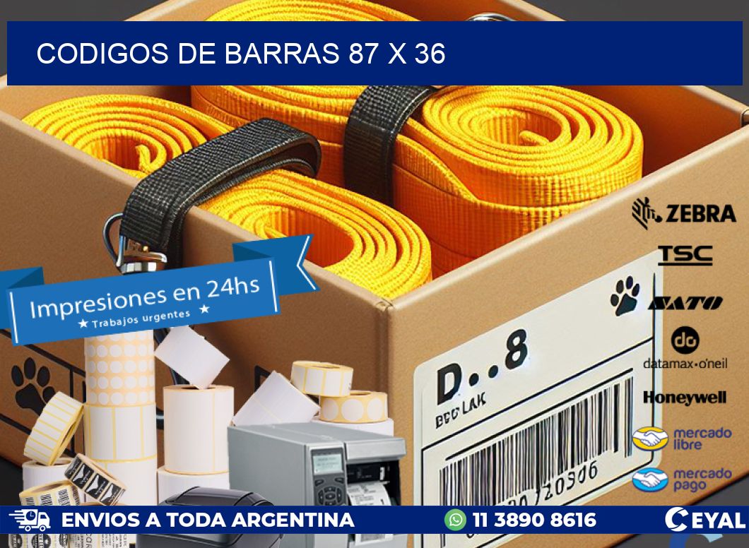 codigos de barras 87 x 36