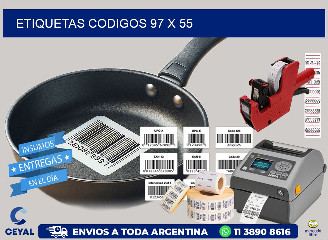 etiquetas codigos 97 x 55