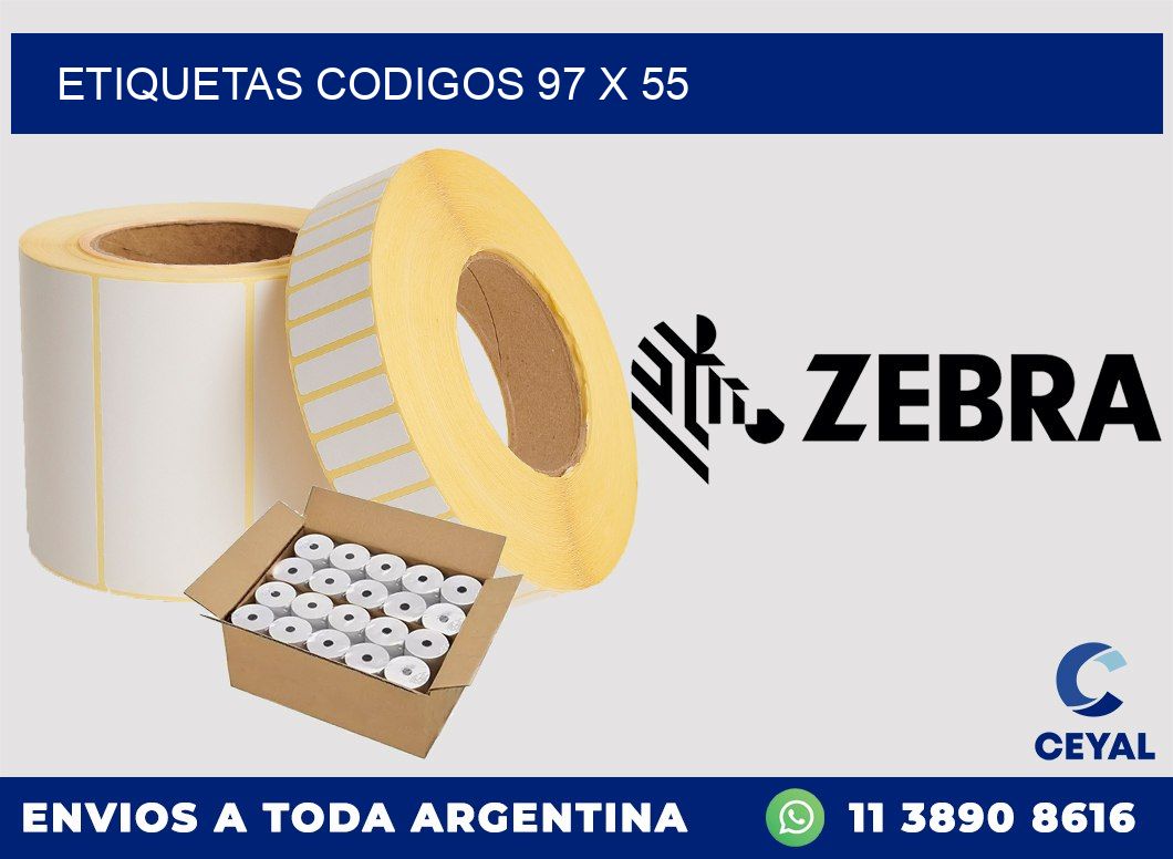 etiquetas codigos 97 x 55