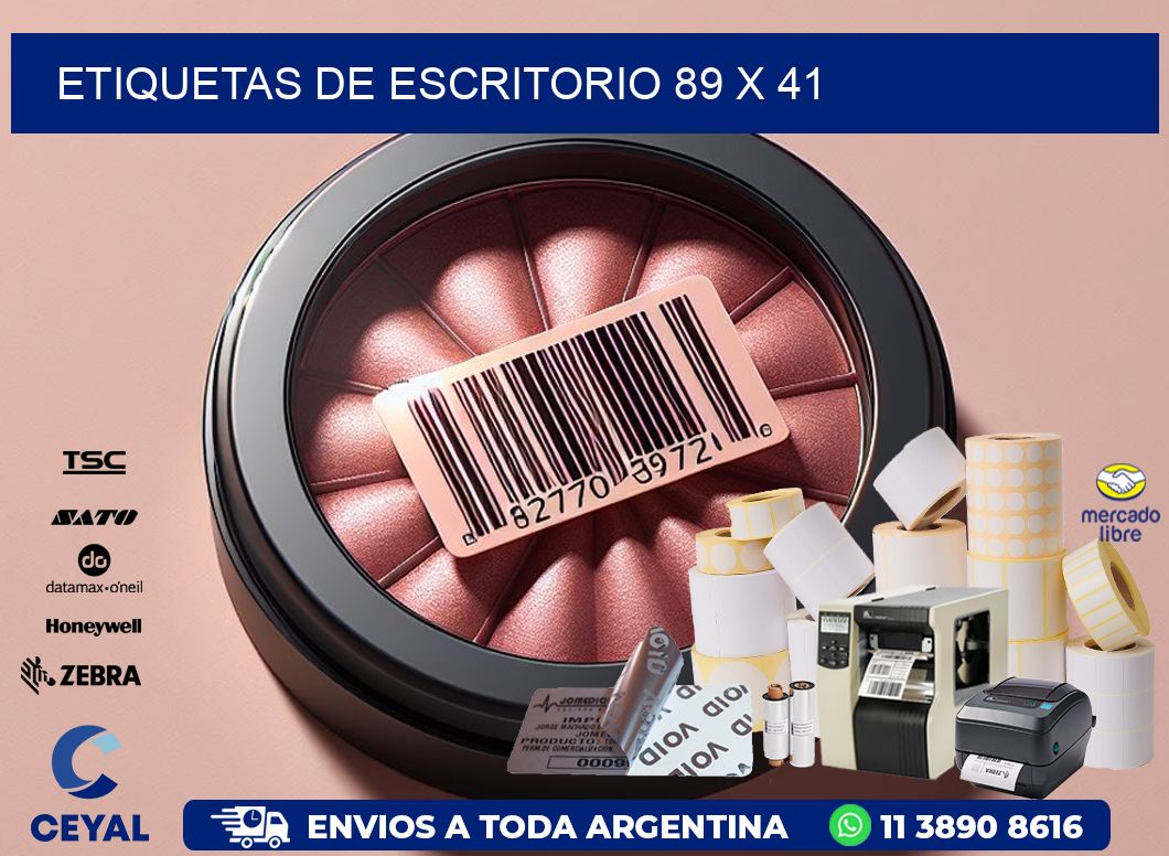 etiquetas de escritorio 89 x 41