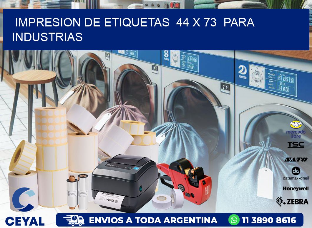 impresion de etiquetas  44 x 73  para industrias