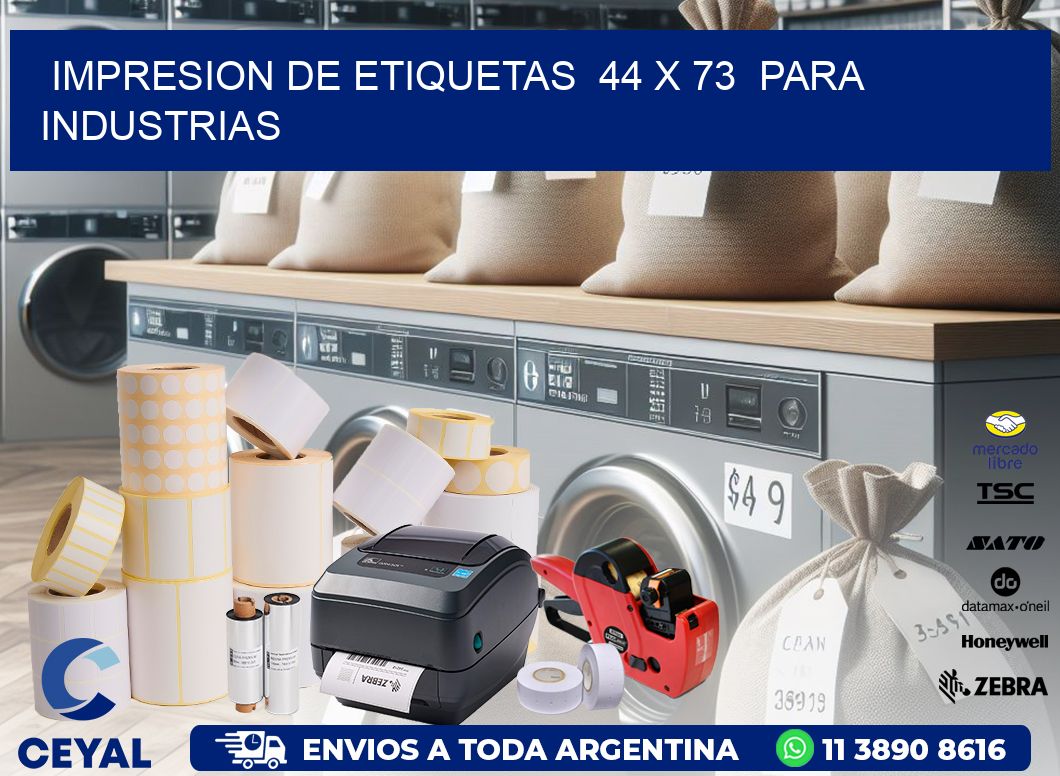 impresion de etiquetas  44 x 73  para industrias