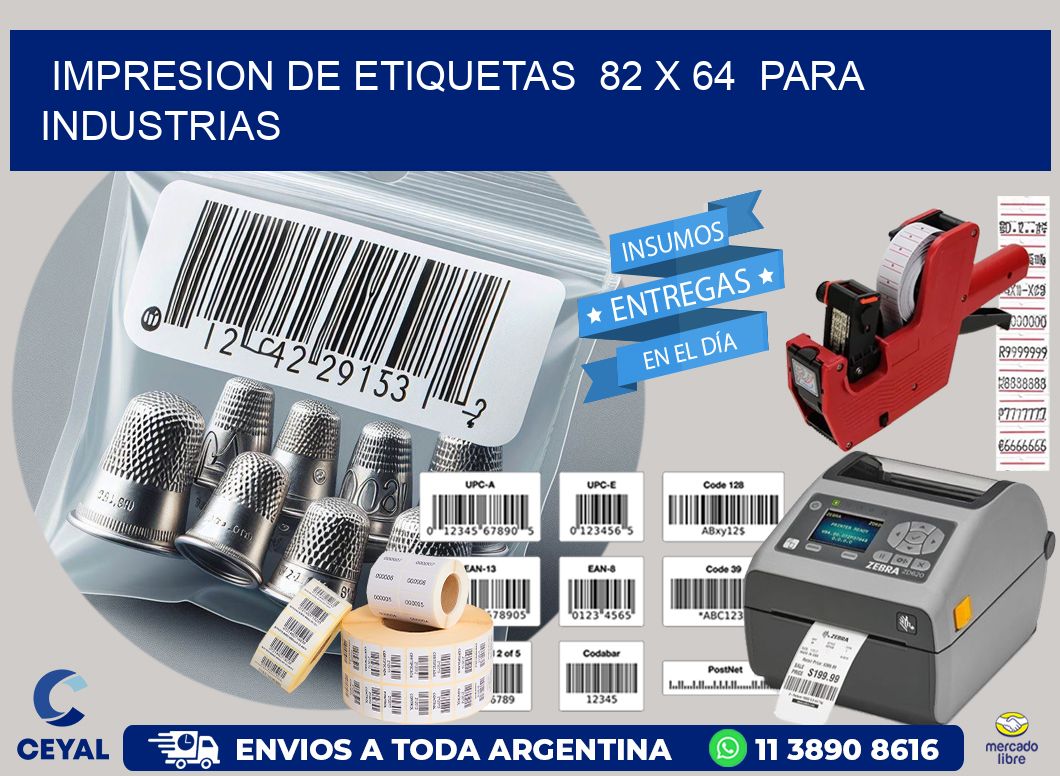 impresion de etiquetas 82 x 64 para industrias