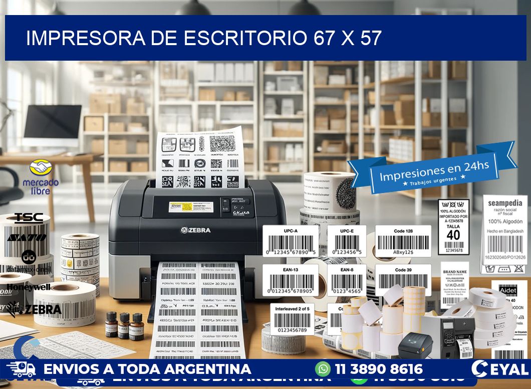 impresora de escritorio 67 x 57