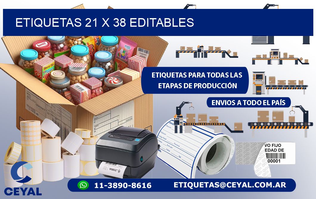 ETIQUETAS 21 x 38 EDITABLES