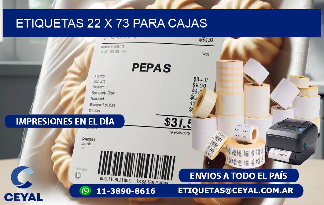 ETIQUETAS 22 x 73 PARA CAJAS