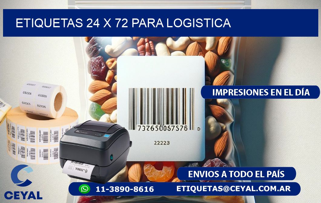 ETIQUETAS 24 x 72 PARA LOGISTICA