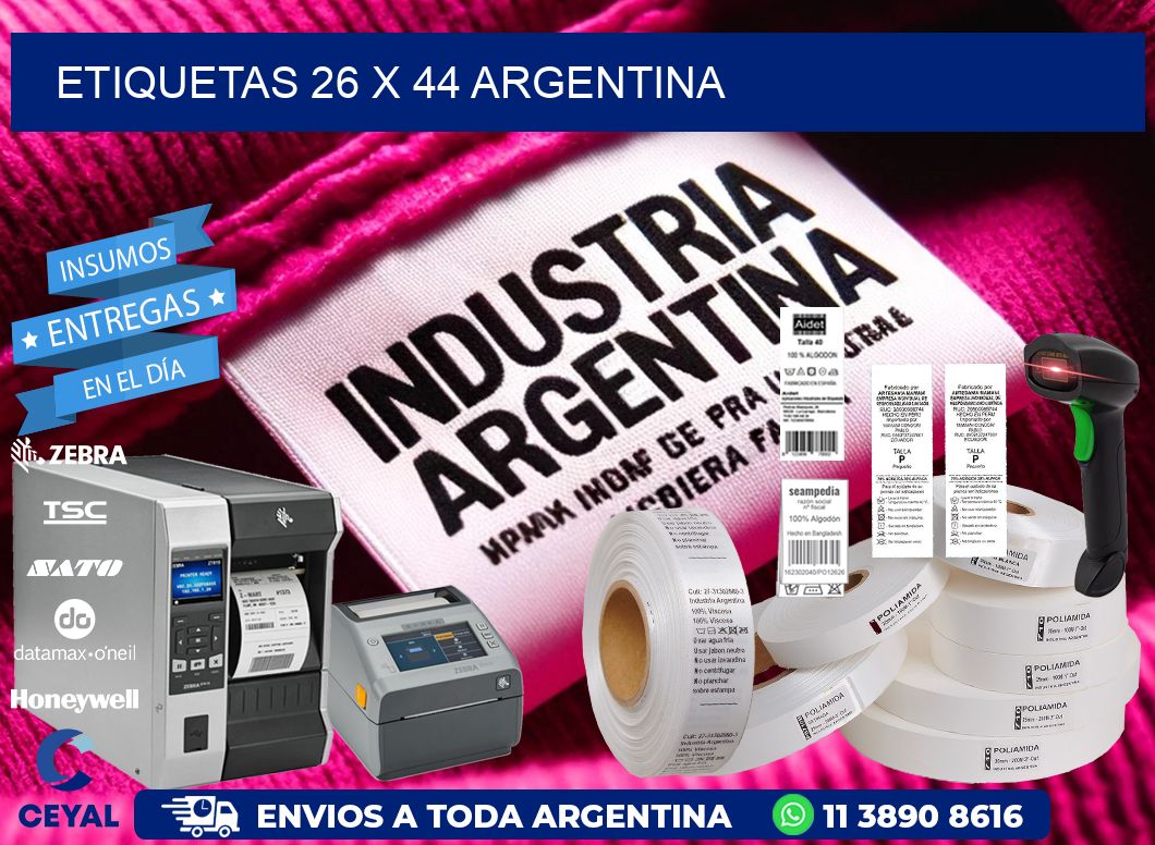 ETIQUETAS 26 x 44 ARGENTINA
