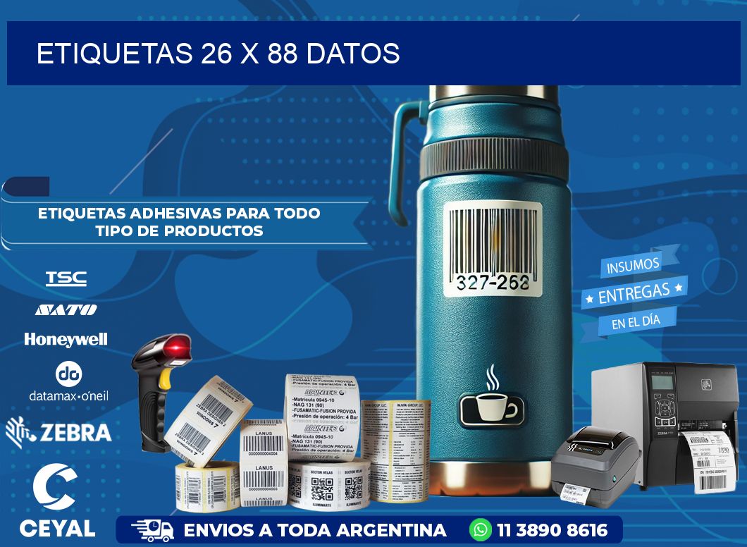 ETIQUETAS 26 x 88 DATOS