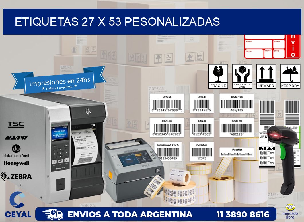 ETIQUETAS 27 x 53 PESONALIZADAS