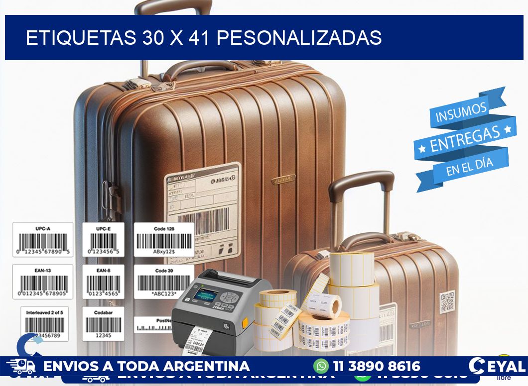 ETIQUETAS 30 x 41 PESONALIZADAS