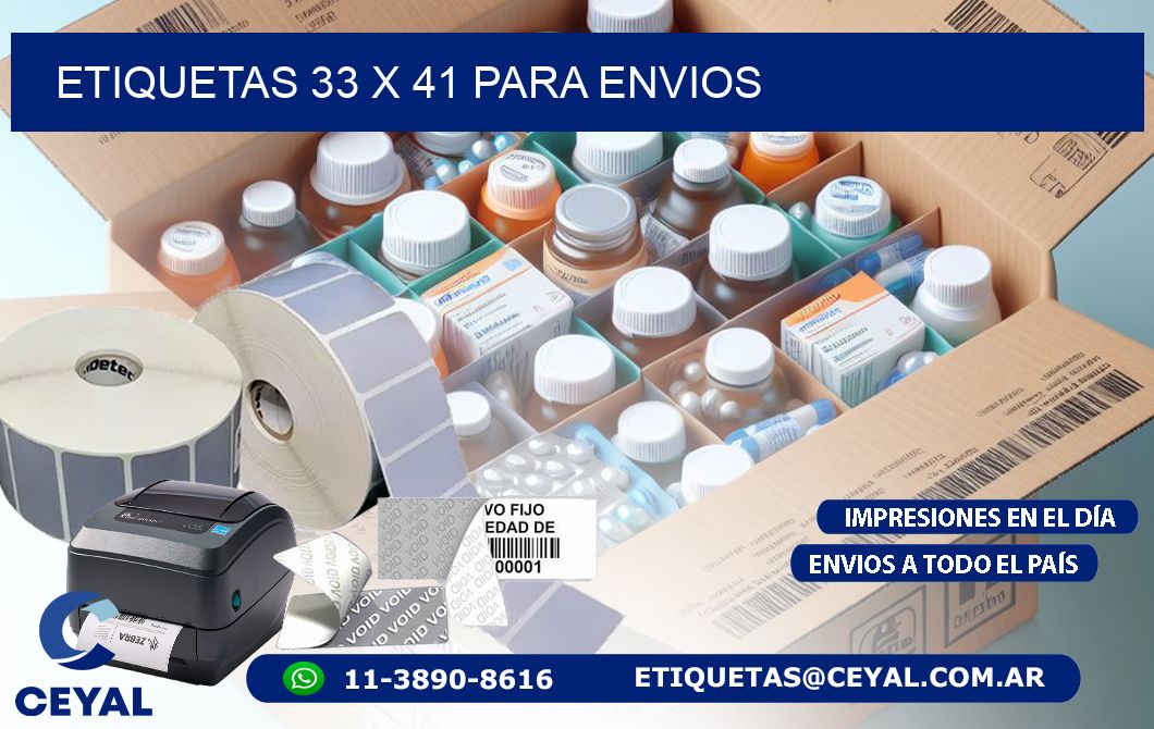 ETIQUETAS 33 x 41 PARA ENVIOS