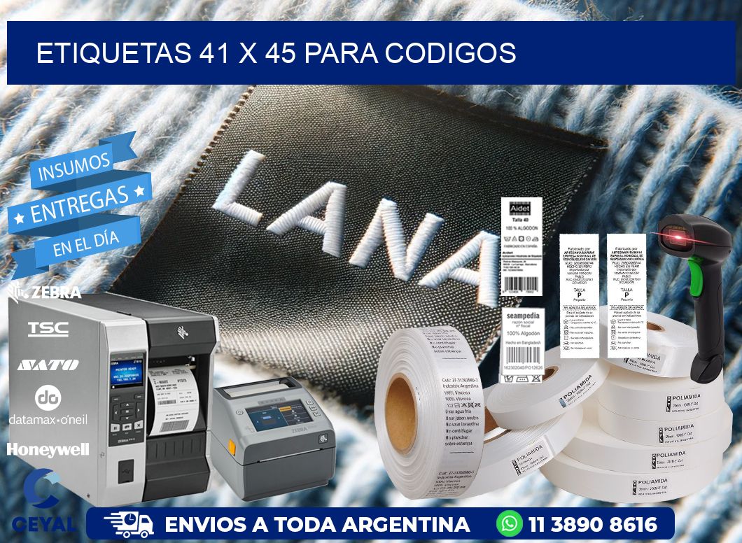 ETIQUETAS 41 x 45 PARA CODIGOS