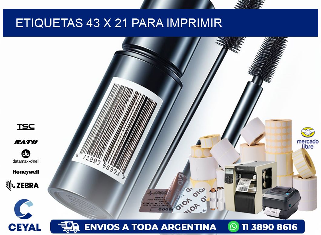 ETIQUETAS 43 x 21 PARA IMPRIMIR