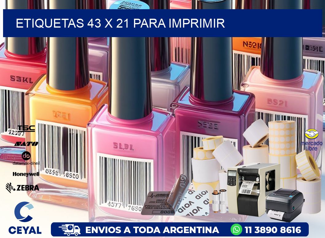 ETIQUETAS 43 x 21 PARA IMPRIMIR