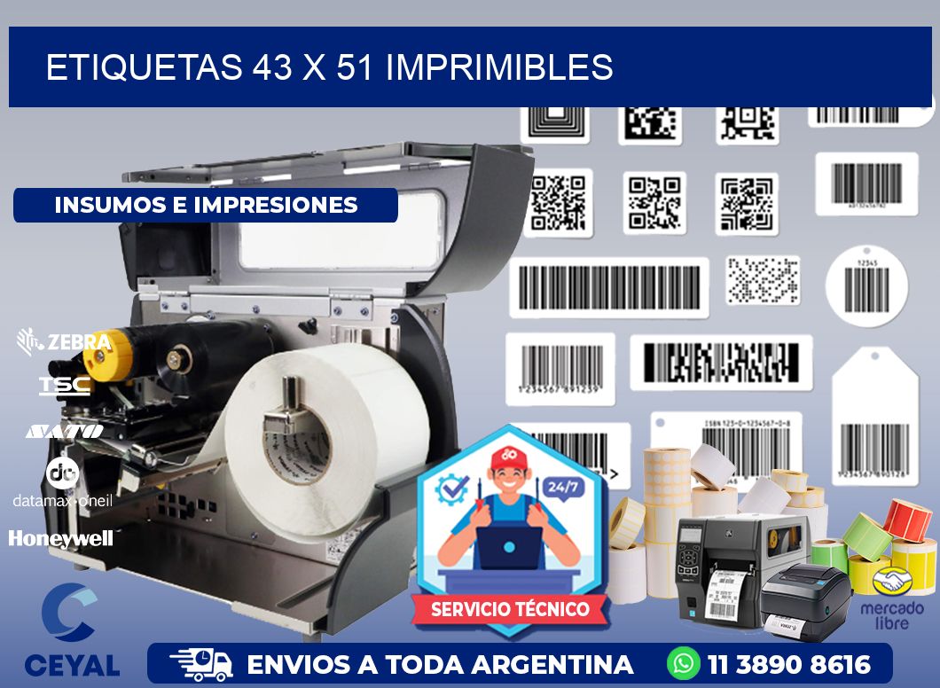 ETIQUETAS 43 x 51 IMPRIMIBLES