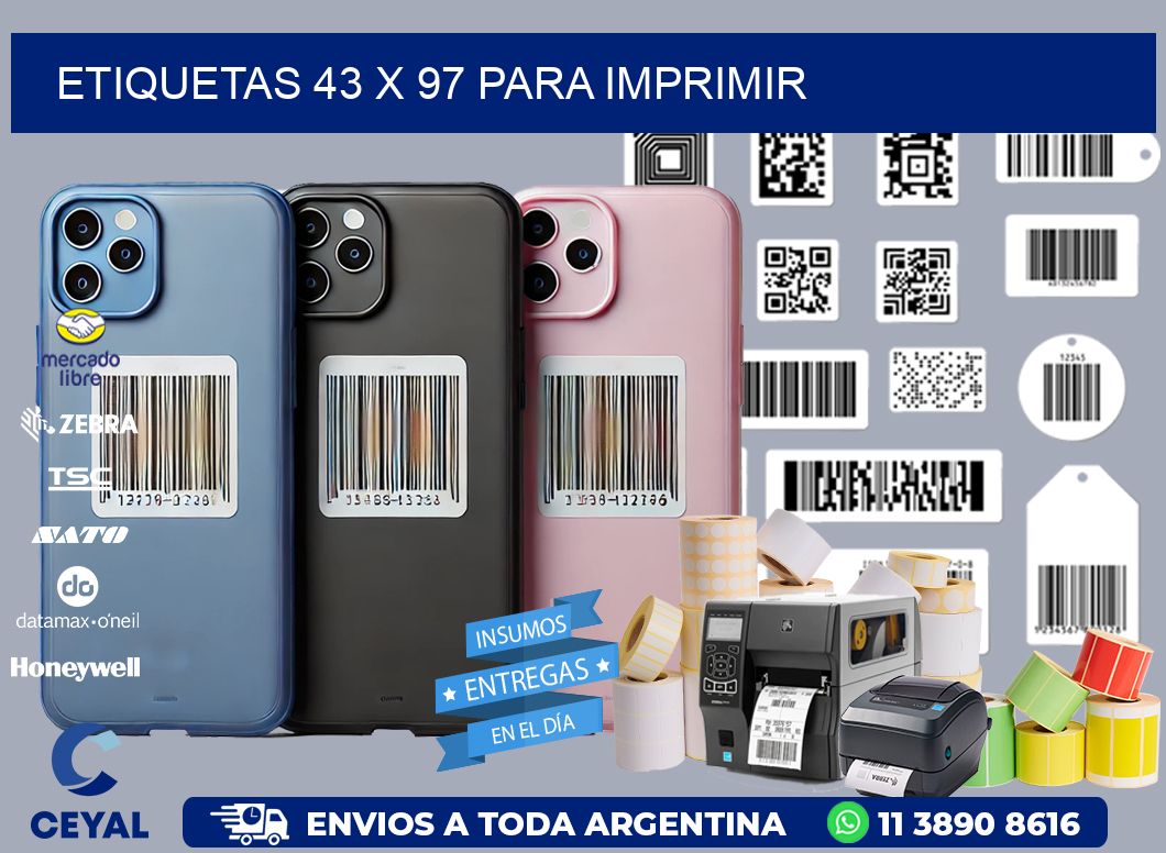 ETIQUETAS 43 x 97 PARA IMPRIMIR