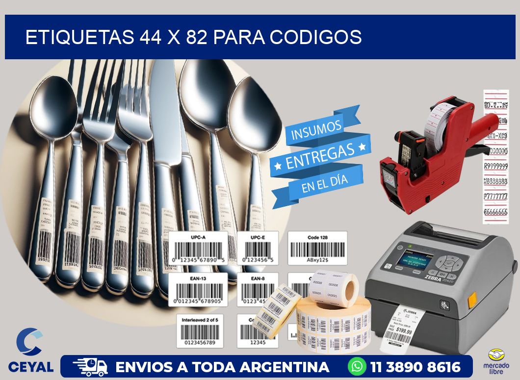 ETIQUETAS 44 x 82 PARA CODIGOS
