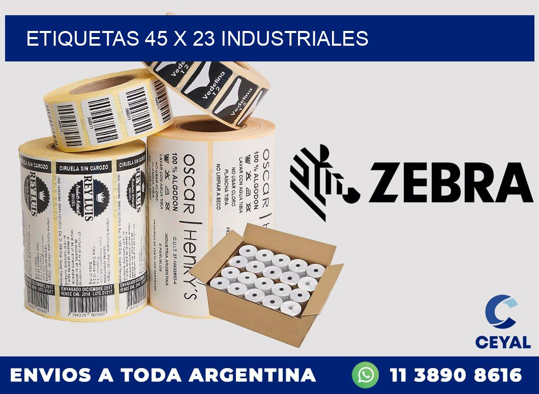 ETIQUETAS 45 x 23 INDUSTRIALES
