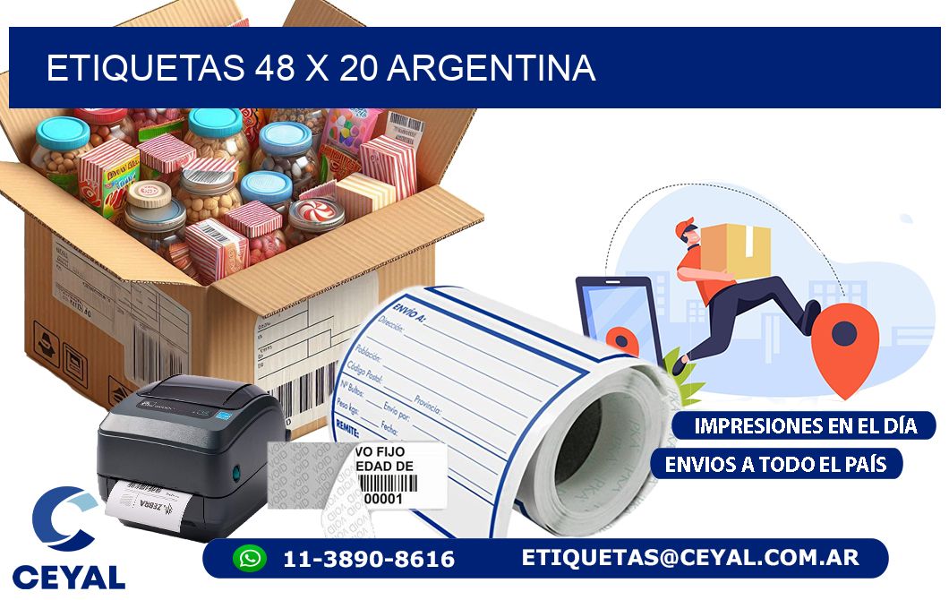 ETIQUETAS 48 x 20 ARGENTINA
