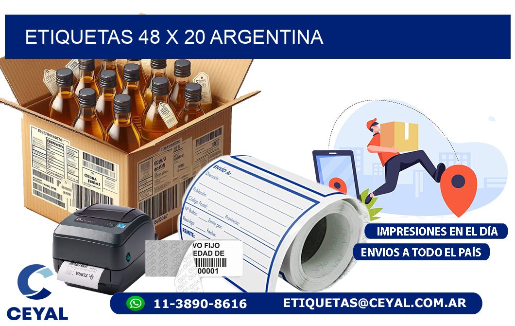 ETIQUETAS 48 x 20 ARGENTINA