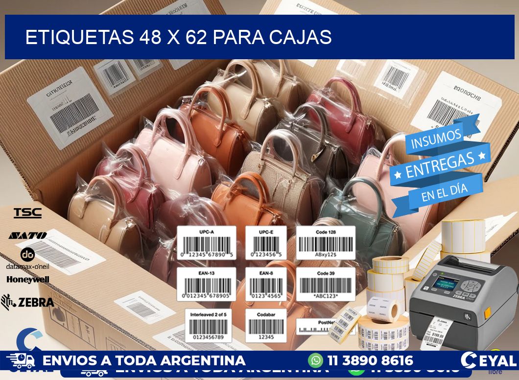 ETIQUETAS 48 x 62 PARA CAJAS