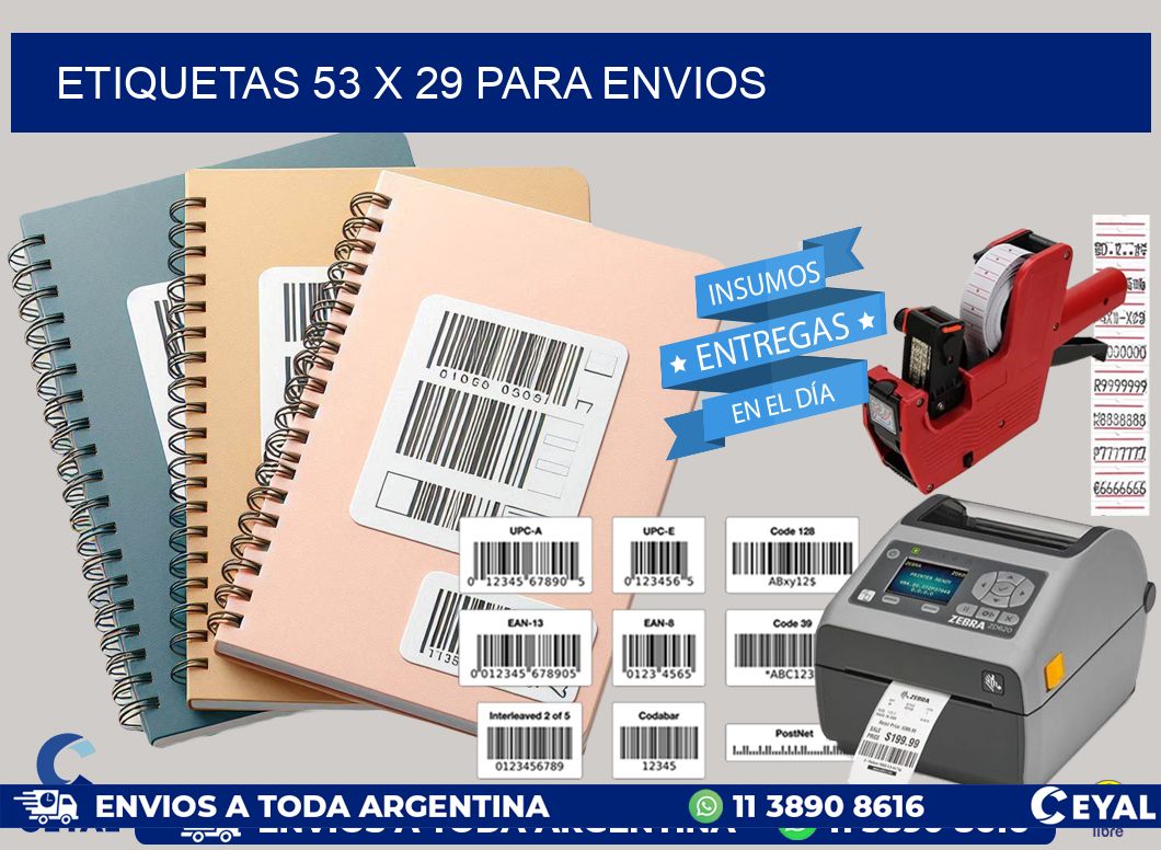 ETIQUETAS 53 x 29 PARA ENVIOS