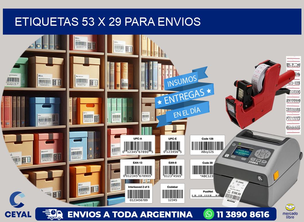 ETIQUETAS 53 x 29 PARA ENVIOS