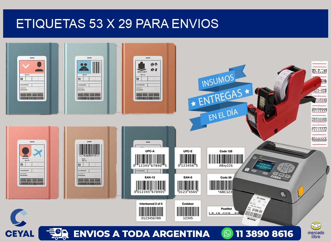 ETIQUETAS 53 x 29 PARA ENVIOS