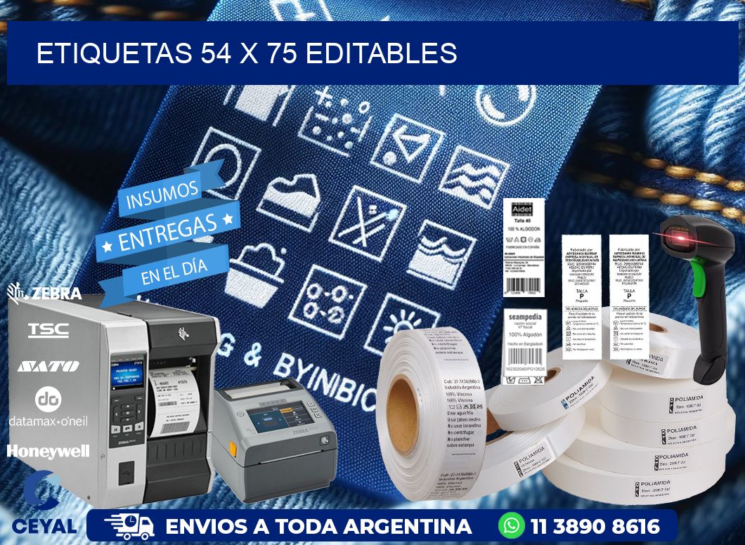 ETIQUETAS 54 x 75 EDITABLES
