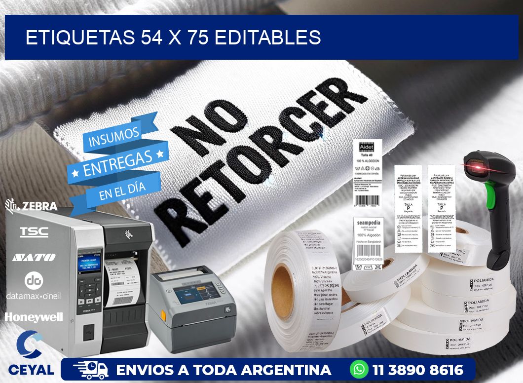 ETIQUETAS 54 x 75 EDITABLES