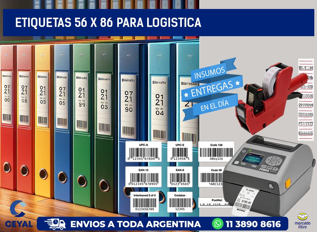 ETIQUETAS 56 x 86 PARA LOGISTICA