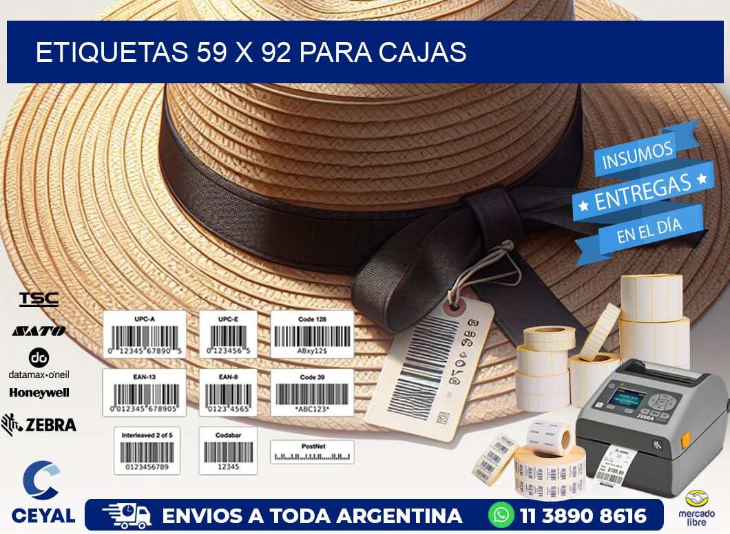 ETIQUETAS 59 x 92 PARA CAJAS