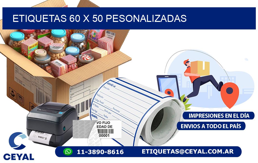 ETIQUETAS 60 x 50 PESONALIZADAS