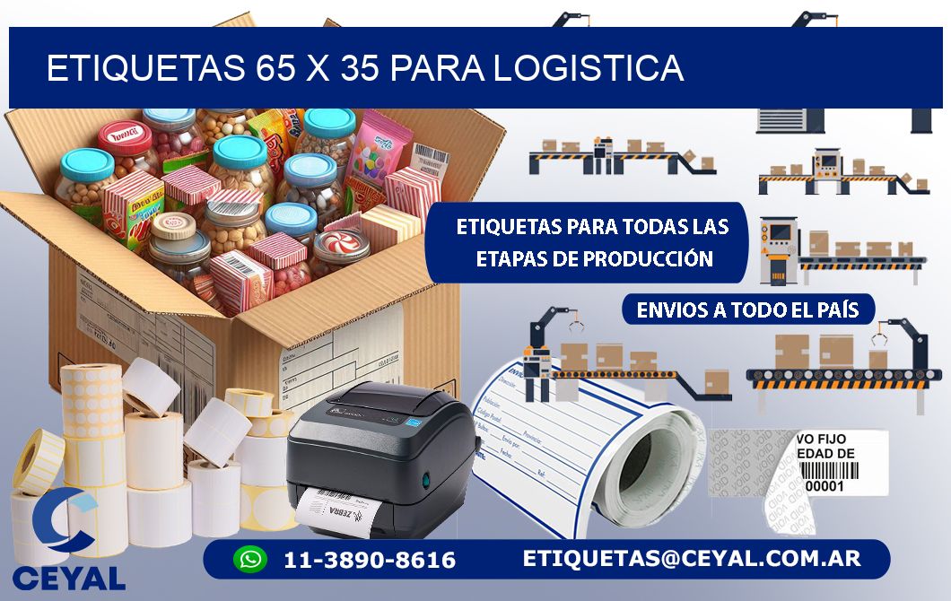 ETIQUETAS 65 x 35 PARA LOGISTICA
