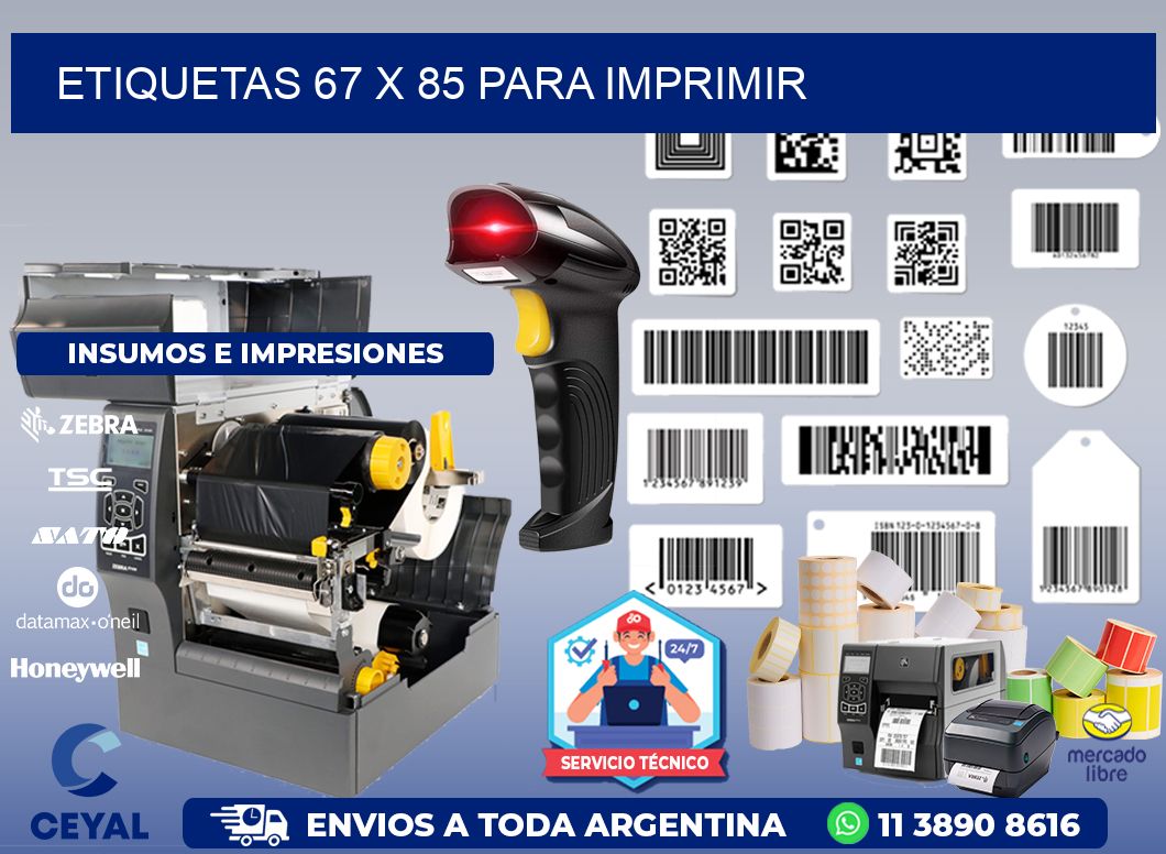 ETIQUETAS 67 x 85 PARA IMPRIMIR