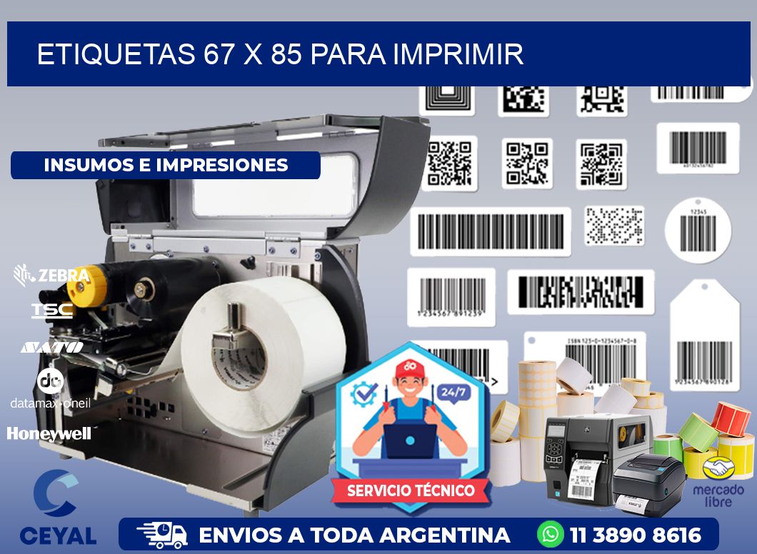 ETIQUETAS 67 x 85 PARA IMPRIMIR