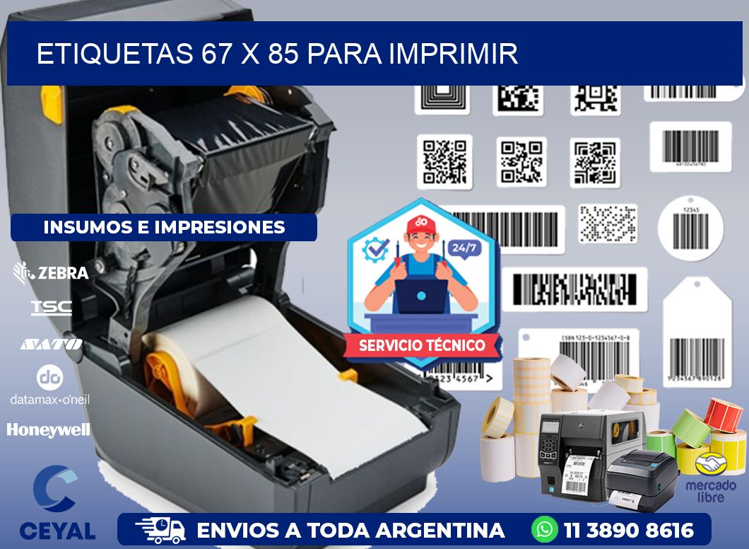 ETIQUETAS 67 x 85 PARA IMPRIMIR