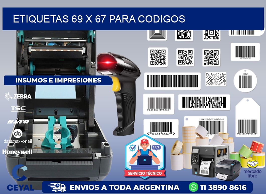 ETIQUETAS 69 x 67 PARA CODIGOS